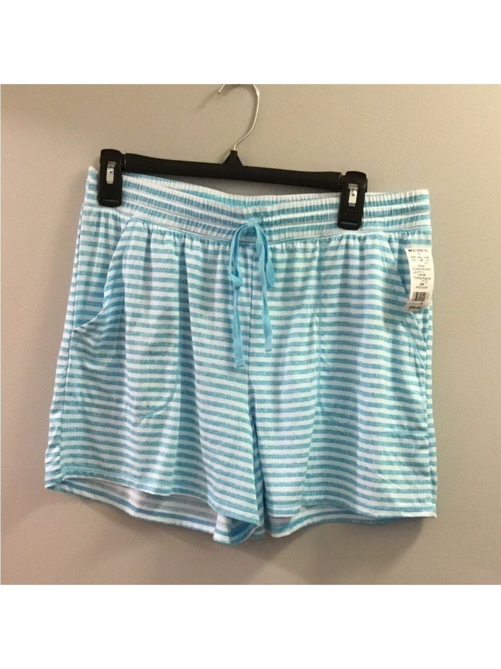 Croft and barrow blue and white striped sleep shorts Woman’s medium